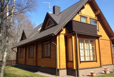 Log houses