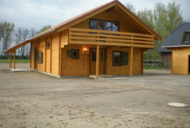 Log houses