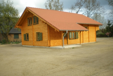 Log houses