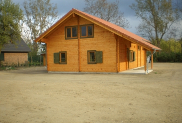 Log houses