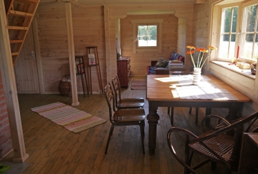 Log houses