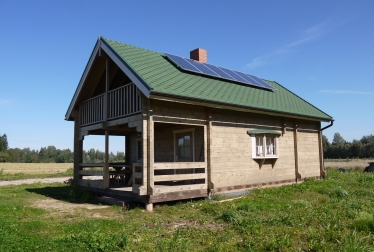 Log houses