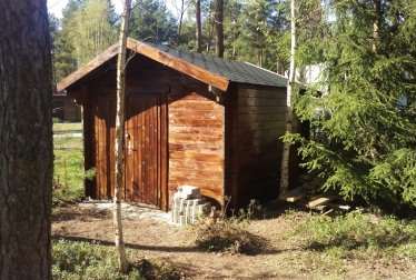 Log houses