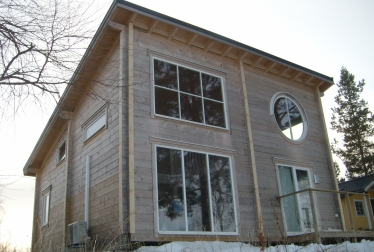 Log houses