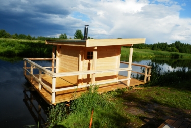 Log houses