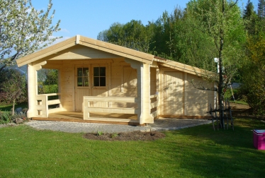 Log houses