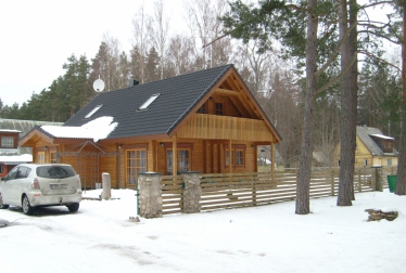 Log houses