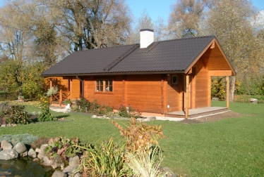 Log houses