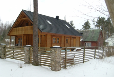 Log houses