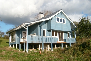 Log houses