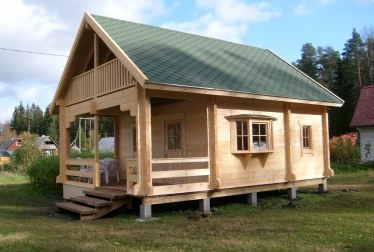 Log houses