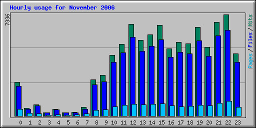 Hourly usage for November 2006