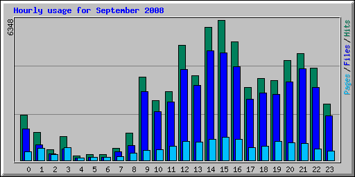 Hourly usage for September 2008